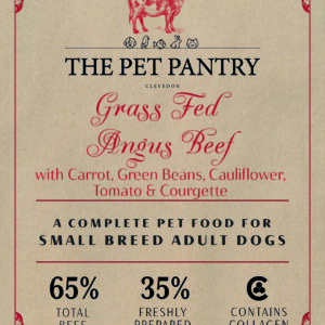 Sixty five Adult Dog Small Breed Angus Beef with Carrot, Green Beans, Cauliflower, Tomato & Courgette 12kg