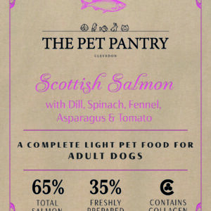 Sixty five Adult Dog Light Scottish Salmon with Dill, Spinach, Fennel, Asparagus & Tomato 6kg